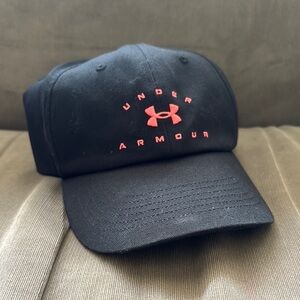 Under Armour Black and Pink Free Fit Adjustable Baseball Hat